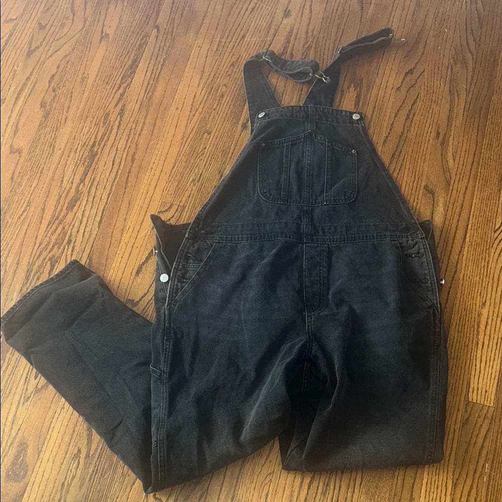Old Navy Black Denim Overalls